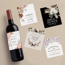 custom bottle labels, personalized stickers for valentine day and engagment gifts