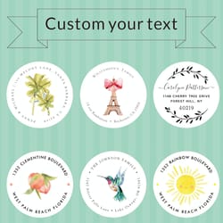 decor supplies, custom wedding sticker, sealing sticker, personalise baptism birthday, customize wedding labels