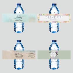 custom water bottle labels stickers self adhesive candy wrap bridal shower decor personalized text