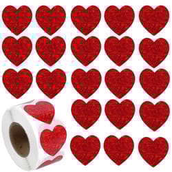red heart valentines gift, love heart shaped sticker, stationery stickers, seal labels for weddingr