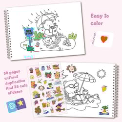 cute little bear characters coloring book, new animal theme graffiti painting book for kids, adults, and teens