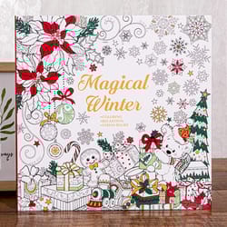 magical winter coloring book, for stress relief and relaxation, christmas and winter theme graffiti drawing book