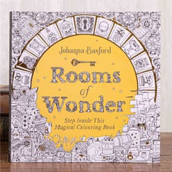 rooms of wonder coloring book, for adults and children, decompression painting, kids picture book