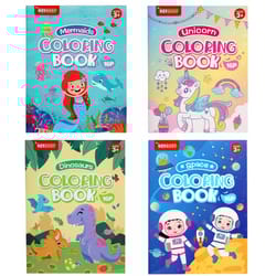 magical kids coloring book, mermaid, dinosaur, unicorn themes, educational drawing toys, gift for boys and girls
