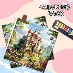 castle adult coloring book, for stress relief and mindfulness, anti anxiety art therapy, creative painting pages