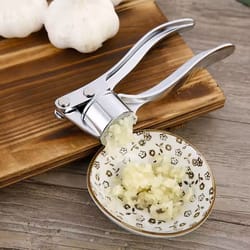 stainless steel garlic press & crusher manual squeezer