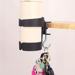 space saving under table cup holder durable plastic desk cup mount for office & home use