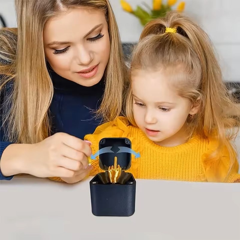 Middle Finger Surprise Gift Box PopUp Prank Toy For Friends Office Home 0