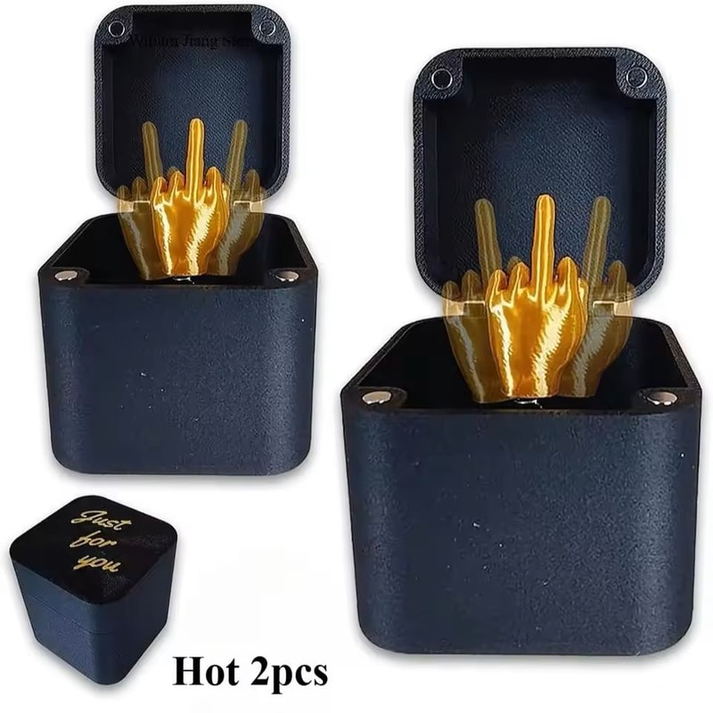 Middle Finger Surprise Gift Box PopUp Prank Toy For Friends Office Home 6