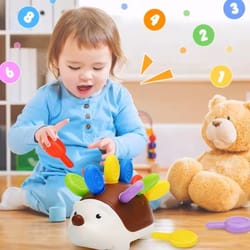 sensory hedgehog fine-motor toy for toddlers montessori early learning & development toy