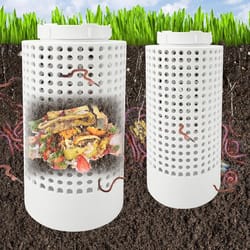 2 pcs in-ground worm compost bin kit – outdoor vermicompost system for raised garden beds & home gardening