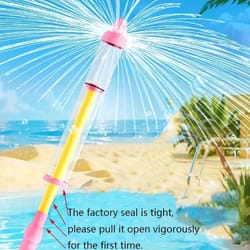 firework splash water gun set – portable pull-out water squirter toy for kids & adults, outdoor water fight sprayer fun