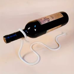 creative rope wine bottle holder snake chain suspension display rack for home decoration