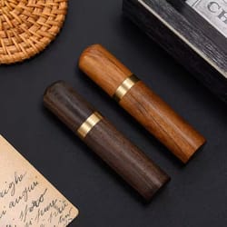 handmade wooden toothpick holder capsule box