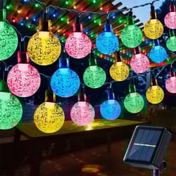 solar bubble string lights for outdoor decor