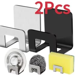 stainless steel sponge holder – self-adhesive sink drying rack & kitchen organizer