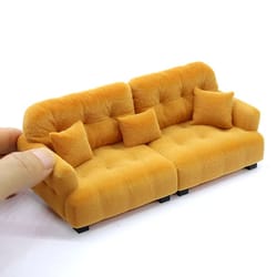 miniature living room sofa toy for dollhouse accessories