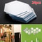 24 Pack Hexagon Acrylic Mirror Stickers SelfAdhesive 3D Wall Mosaic Tiles For Home Decor 3