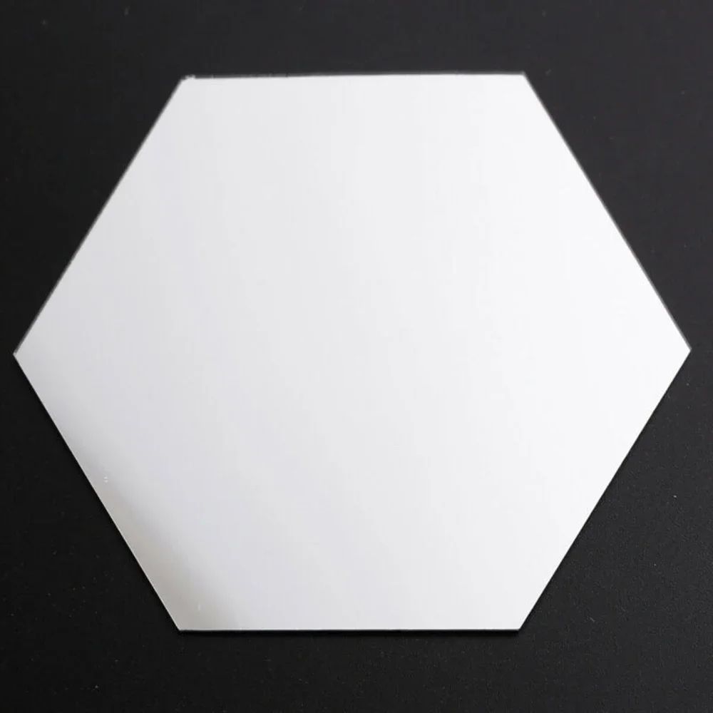 24 Pack Hexagon Acrylic Mirror Stickers SelfAdhesive 3D Wall Mosaic Tiles For Home Decor 10