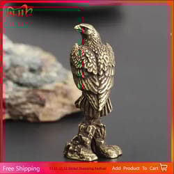 handmade vintage copper eagle figurine sculpture home office desk decoration