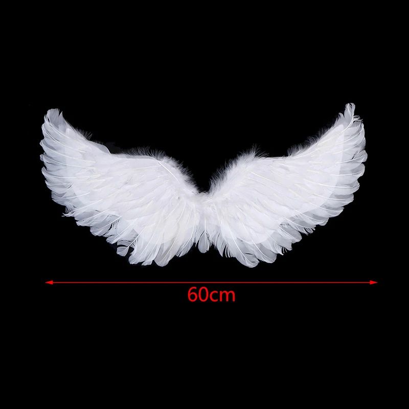 White Angel Feather Wings With Elastic Straps For Kids Party And Cosplay 17