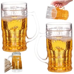 realistic double layer fake beer mug