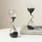 Modern Black Glass Hourglass Decor 2