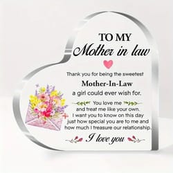 Mother in Law Heart Acrylic Plaque