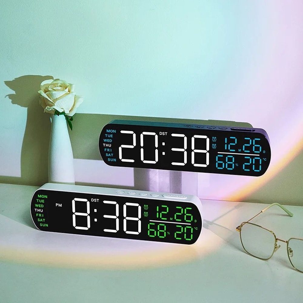 LED Digital Alarm Clock With Temperature And Humidity 6