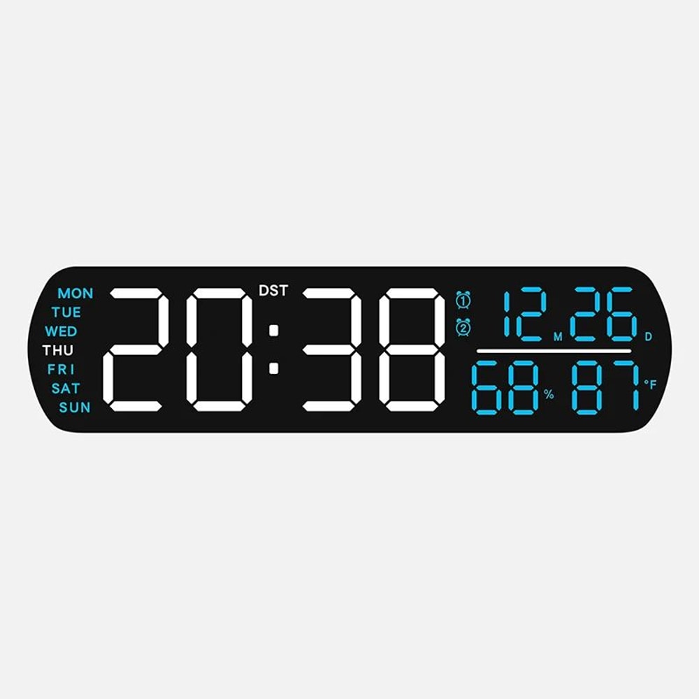 LED Digital Alarm Clock With Temperature And Humidity 9