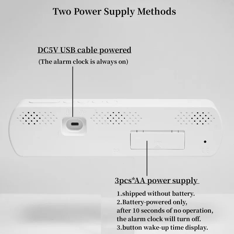 LED Digital Alarm Clock With Temperature And Humidity 11