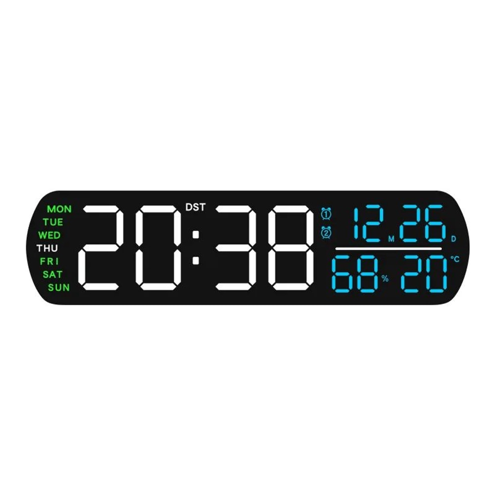 LED Digital Alarm Clock With Temperature And Humidity 18