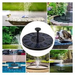 all-in-one solar floating fountain – garden, pond & bird bath water feature