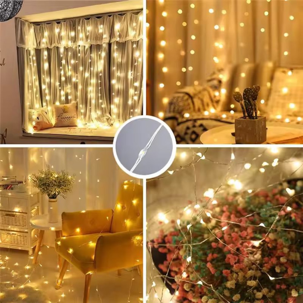 Enchanted Rainbow LED Curtain Lights USB Fairy String Lights For Bedroom Wedding Festive Decor 1