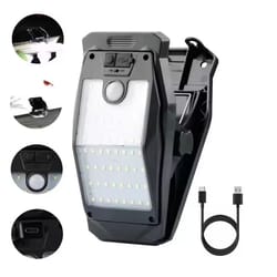 gardenclip 58 led solar motion light – clip-on outdoor waterproof fence lamp