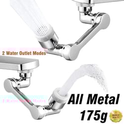 universal 1080° rotation metal faucet sprayer head - kitchen & bathroom extender nozzle