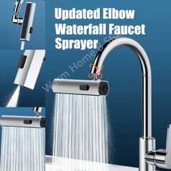 smartflow 360° universal kitchen faucet nozzle – waterfall & splash-proof rotating tap adapter