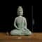 ZenSerenity Mini Buddha Aquarium Statue Green Sandstone Zen Fish Tank Decor 10