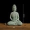 ZenSerenity Mini Buddha Aquarium Statue Green Sandstone Zen Fish Tank Decor 10