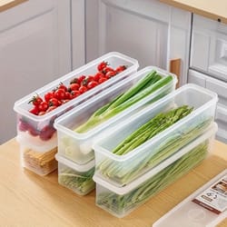 freshkeeper stackable food storage containers with removable drain trays