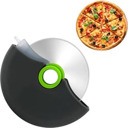premium stainless steel pizza cutter wheel with protective blade cover – ergonomic kitchen pizza cutter wheel