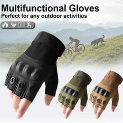 tactical fingerless gloves for men – breathable anti-slip outdoor shooting & cycling gloves