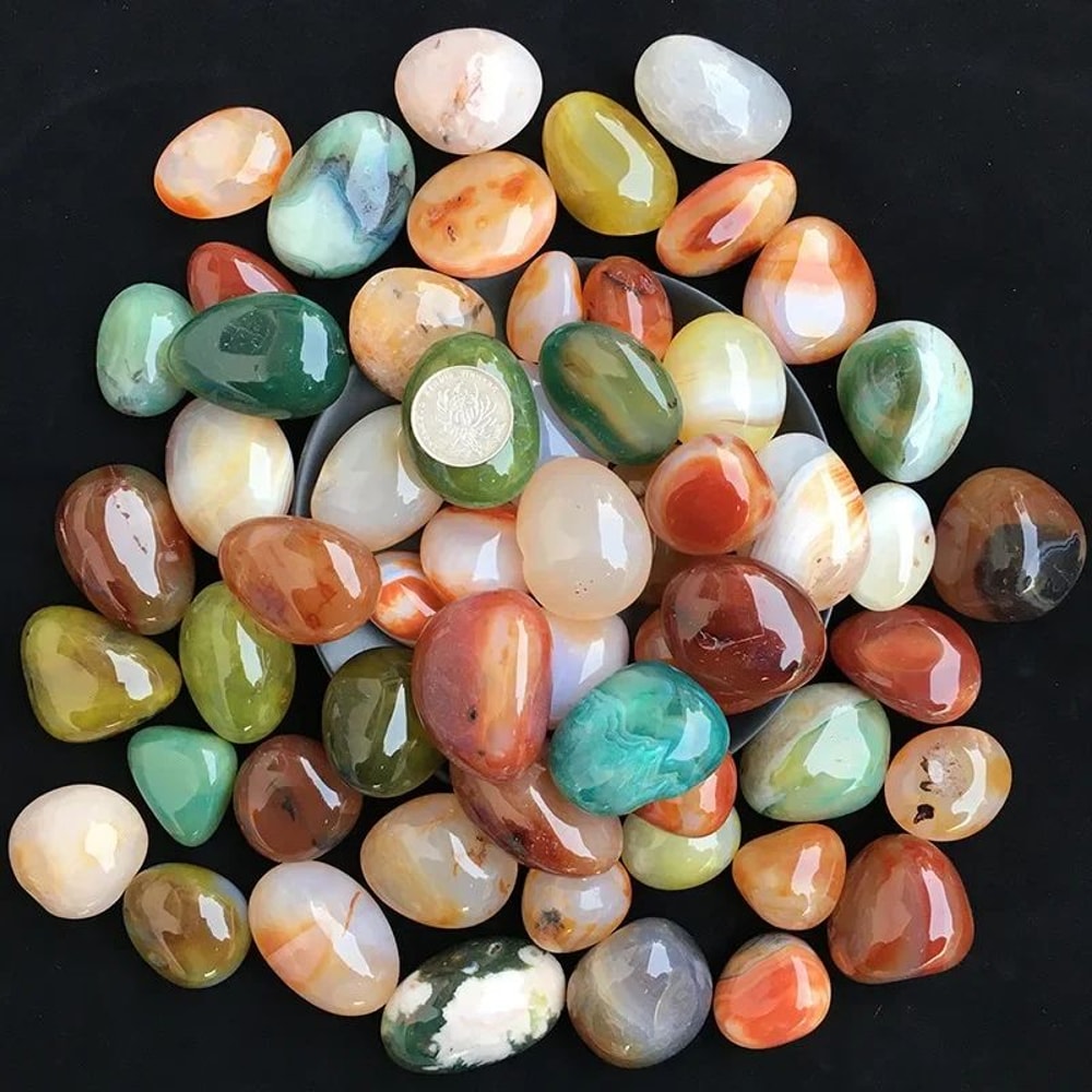 Premium Colorful Agate Pebbles For Aquariums Vases Succulent Decor 5