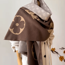 womens autumn winter faux cashmere shawl warm jacquard blanket scarf