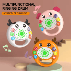 baby sensory patting drum toy hand percussion learning toy 18 months