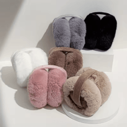 plush winter earmuffs soft ear warmers for men women with cold weather protection