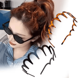 u shaped tooth hair comb headband reversible korean style volume headband for women and teens