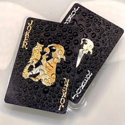 black gold waterproof playing cards luxury poker deck gift set