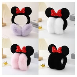 minnie mouse style bow earmuffs warm cartoon ear warmers for girls