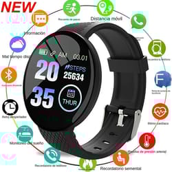 d18 smart watch fitness tracker with sleep monitor and message alerts